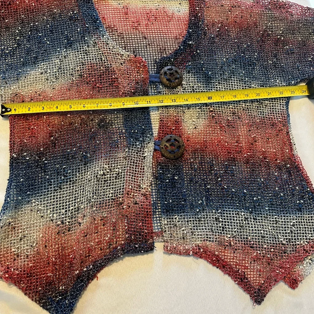 Katie Todd Mesh Cardigan‎ Patriotic